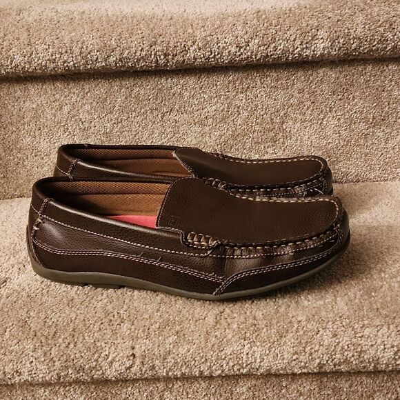 Tommy Hilfiger Men's "Dathan" Brown Slip-on Driving Loafers Size 9.5 - Picture 1 of 9